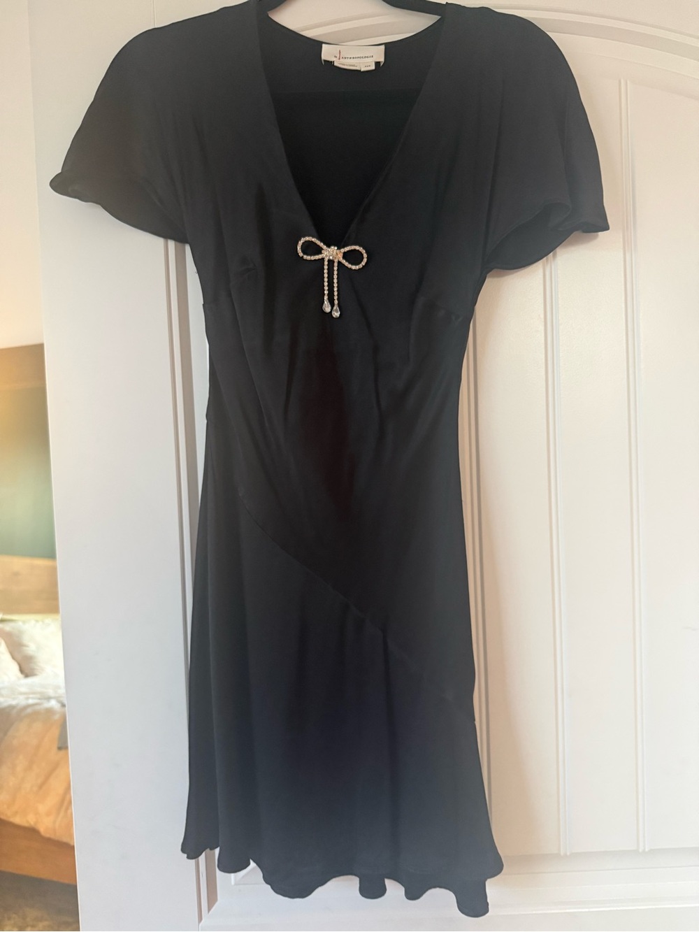 Anthroplogie Black Short Sleeve Dress